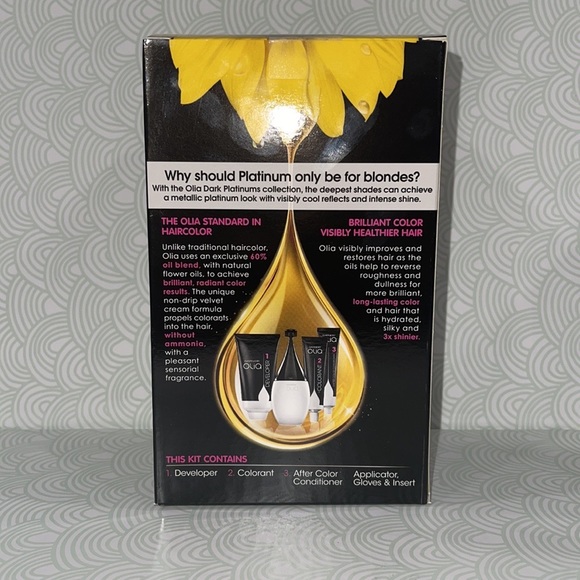 GARNIER💥OLIA AMMONIA FREE HAIR DYE 2.11 PLATINUM BLACK 💥 - Picture 4 of 6